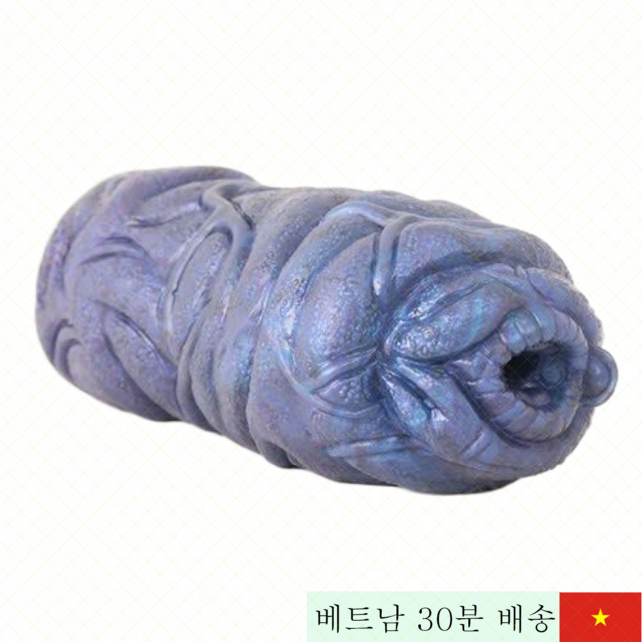 FAAK 고급 실리콘 질 항문 모형 방수 마사지기 블루 