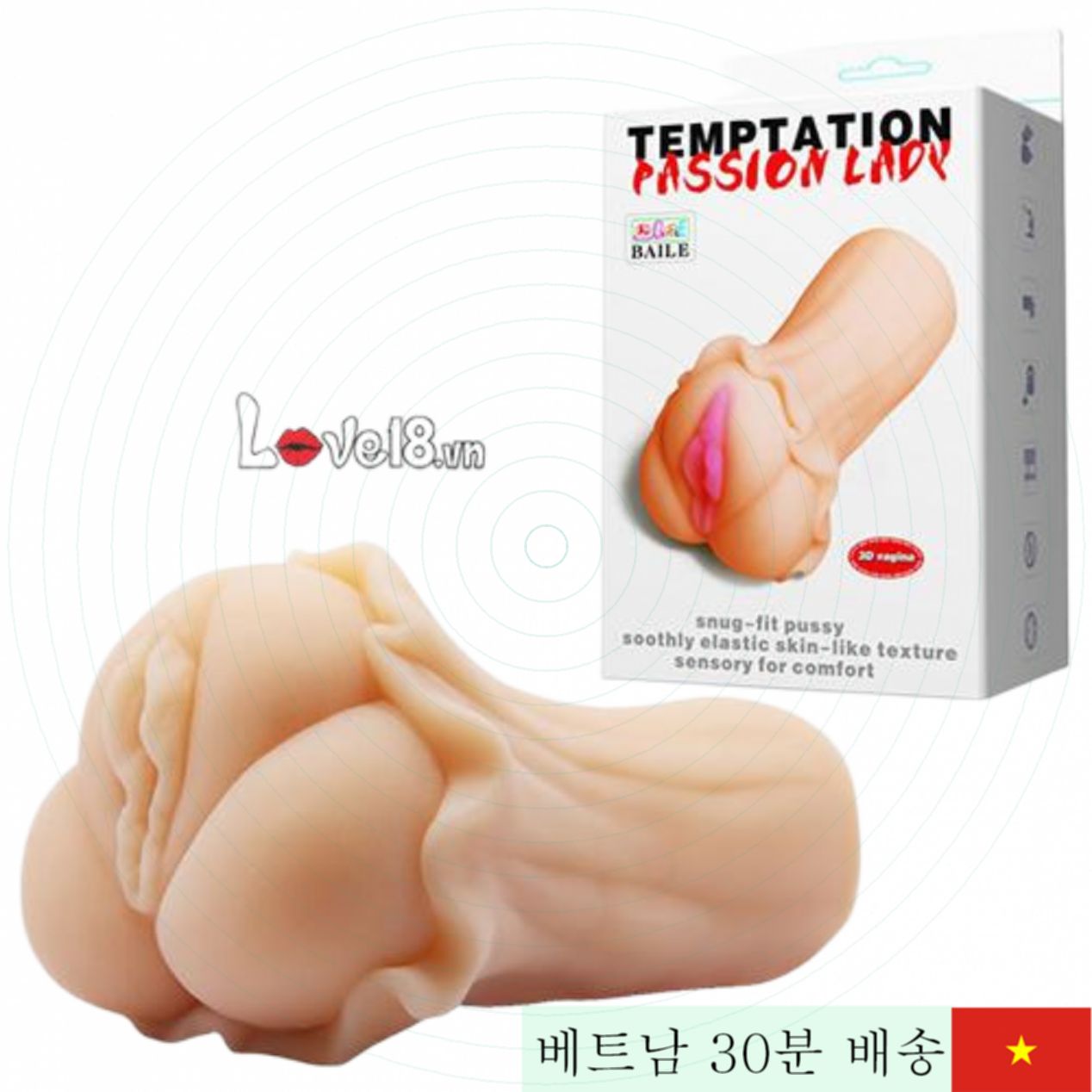 Passion Love 실리콘 질 자극 리얼리틱 남성용 