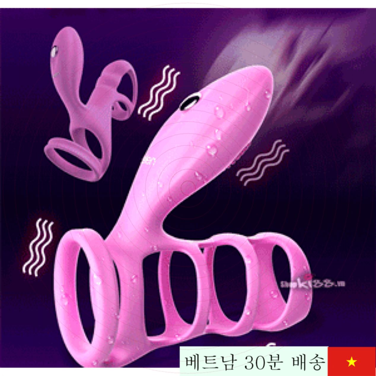 레텐 썬더 음경 링 진동 착용형 크기 증가 여성 만족 