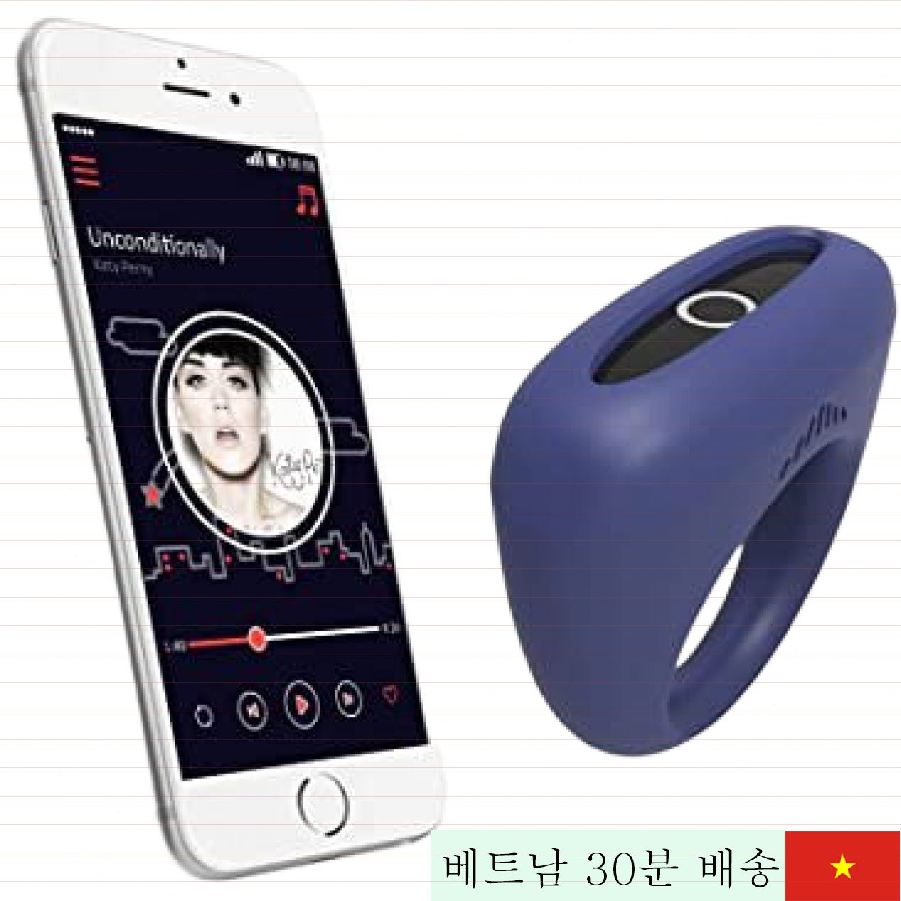 매직 단테 스마트 진동 링 앱 제어 남성용 지속력 향상 