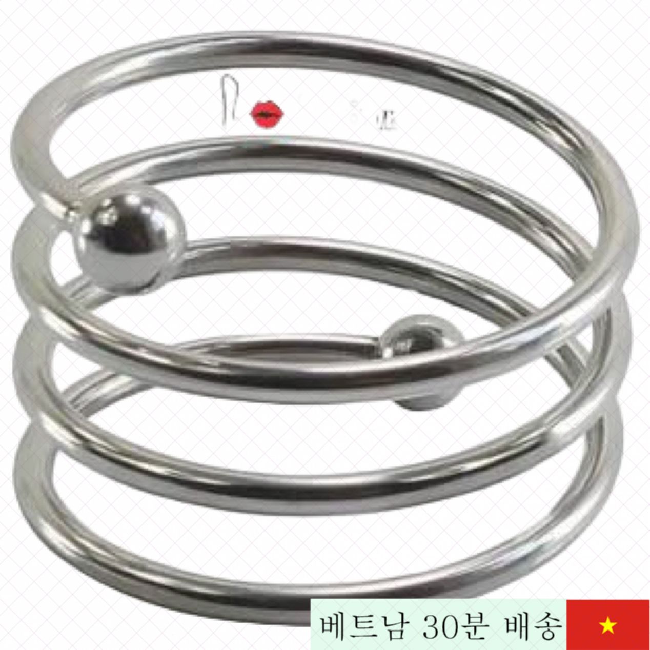 DC70W 스프링 음경 링 조기 사정 방지 남성용 쾌감 증진 