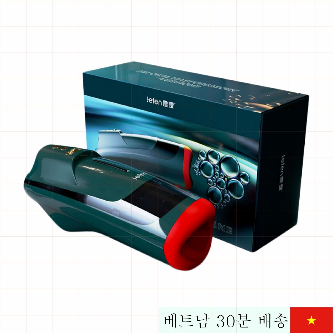 Leten Air Oral Masturbator 3세대, 강력 쓰다듬기 & 흡입 