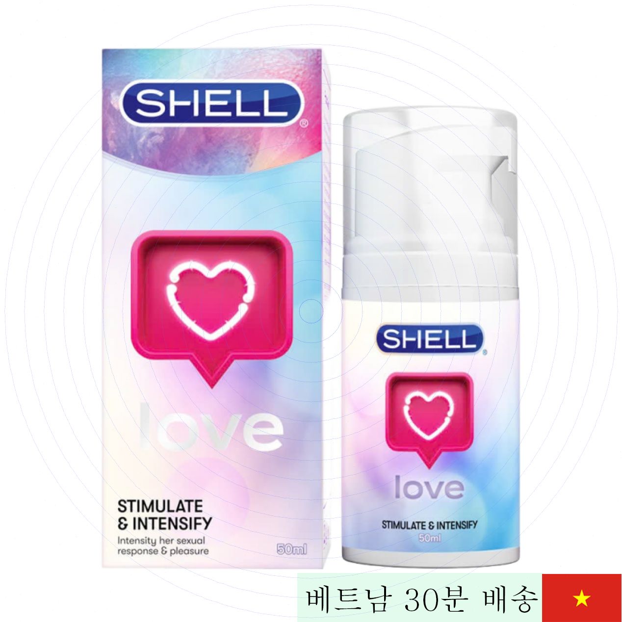 Shell Love Pink 50ml 여성용 윤활젤 수축 자극 