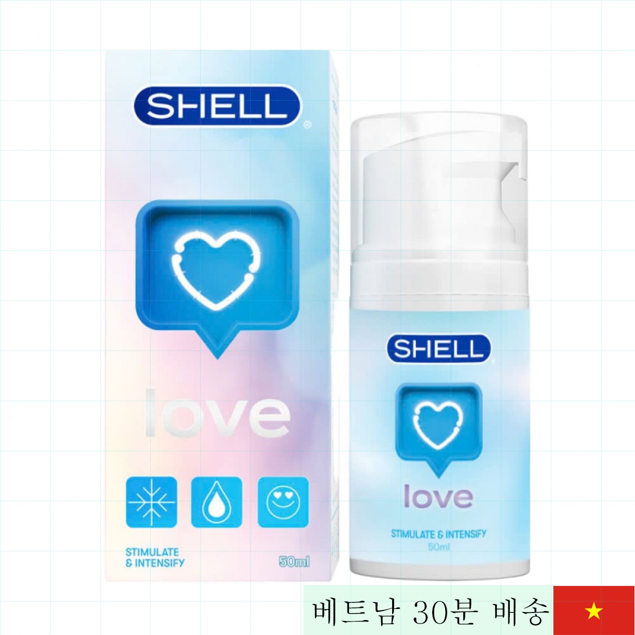 Shell Love Blue 질 수축 여성 윤활제 50ml 쾌감 