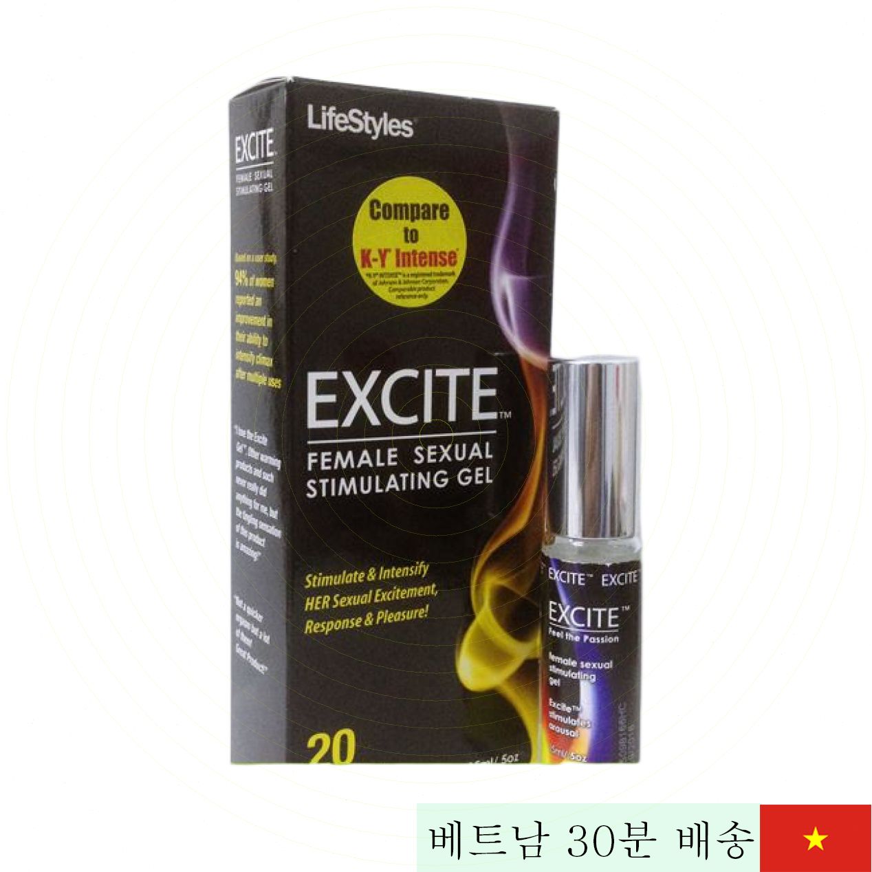 Lifestyles Excite 쾌감 증진 워터베이스 윤활제 여성용 