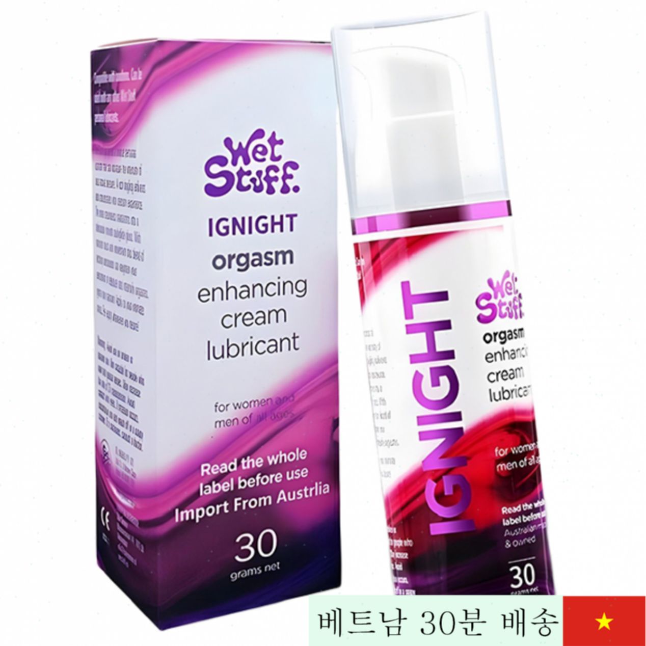 Wet Stuff Ignight 30g 여성 쾌감 젤 자연 성분 