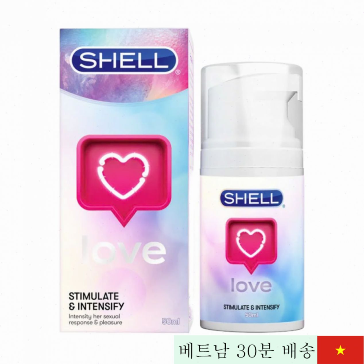 Shell Love 여성용 쾌감 젤, 콜라겐 포함, 쾌감 증진 
