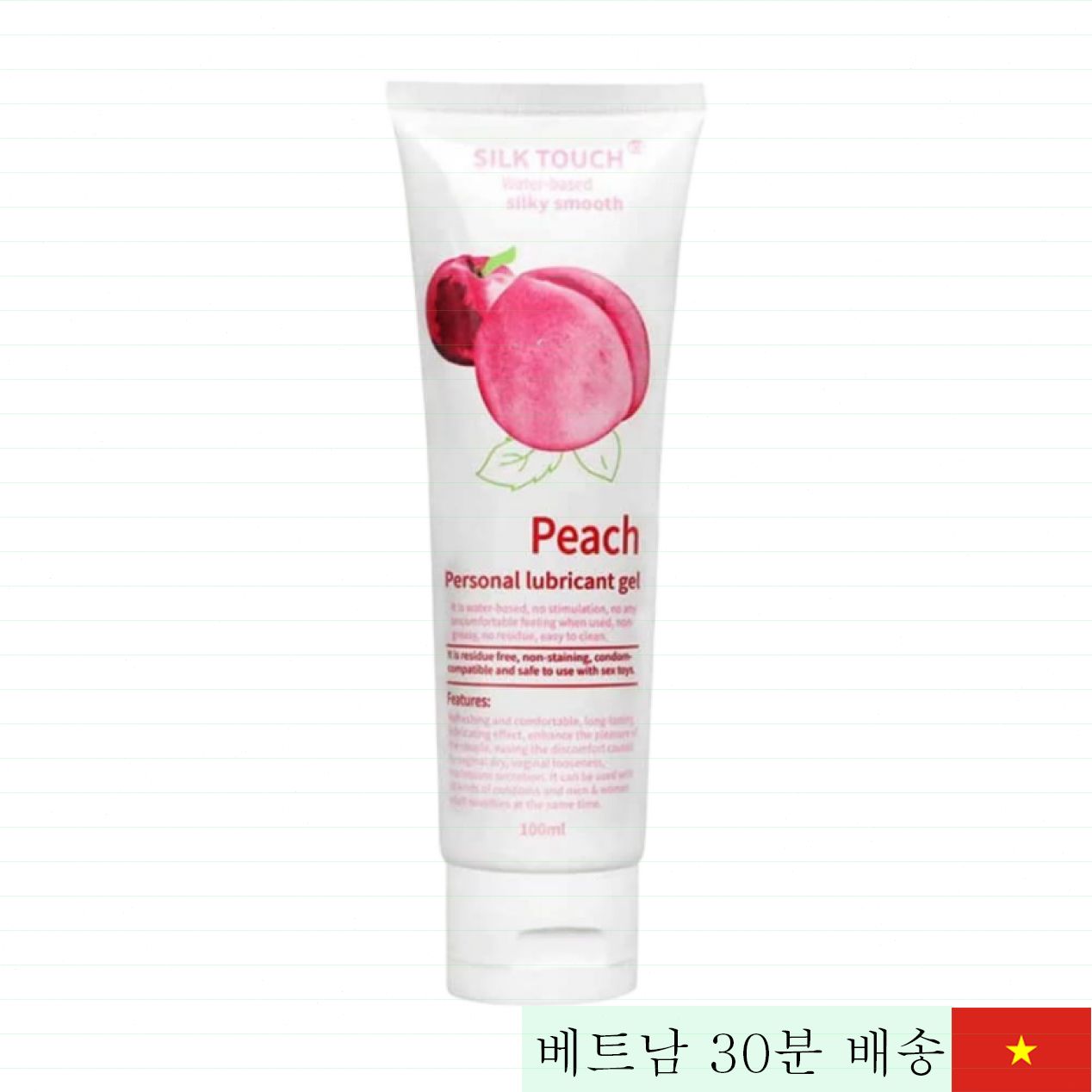 실크터치 복숭아향 100ml 천연 윤활 젤 여성용 쾌감 증대 
