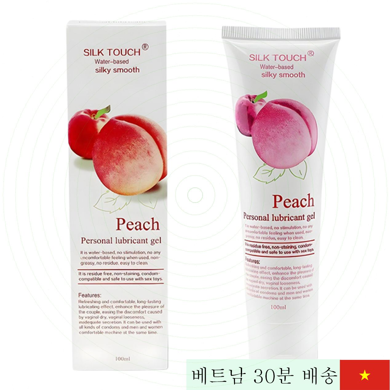 복숭아향 실크 터치 윤활제 100ml 쾌적 촉촉함 유지 