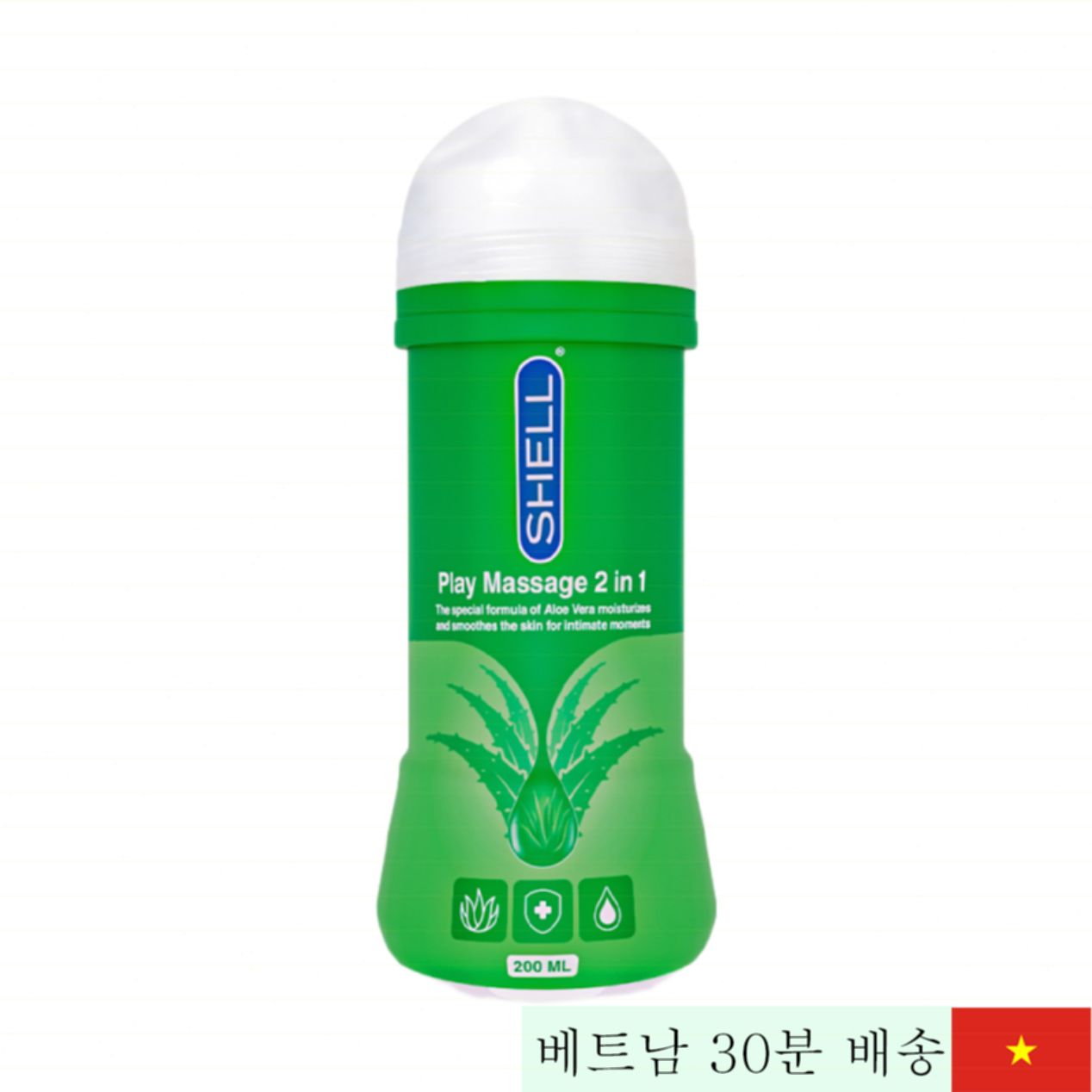Shell Play 2in1 알로에 마사지 젤 200ml 피부보호 