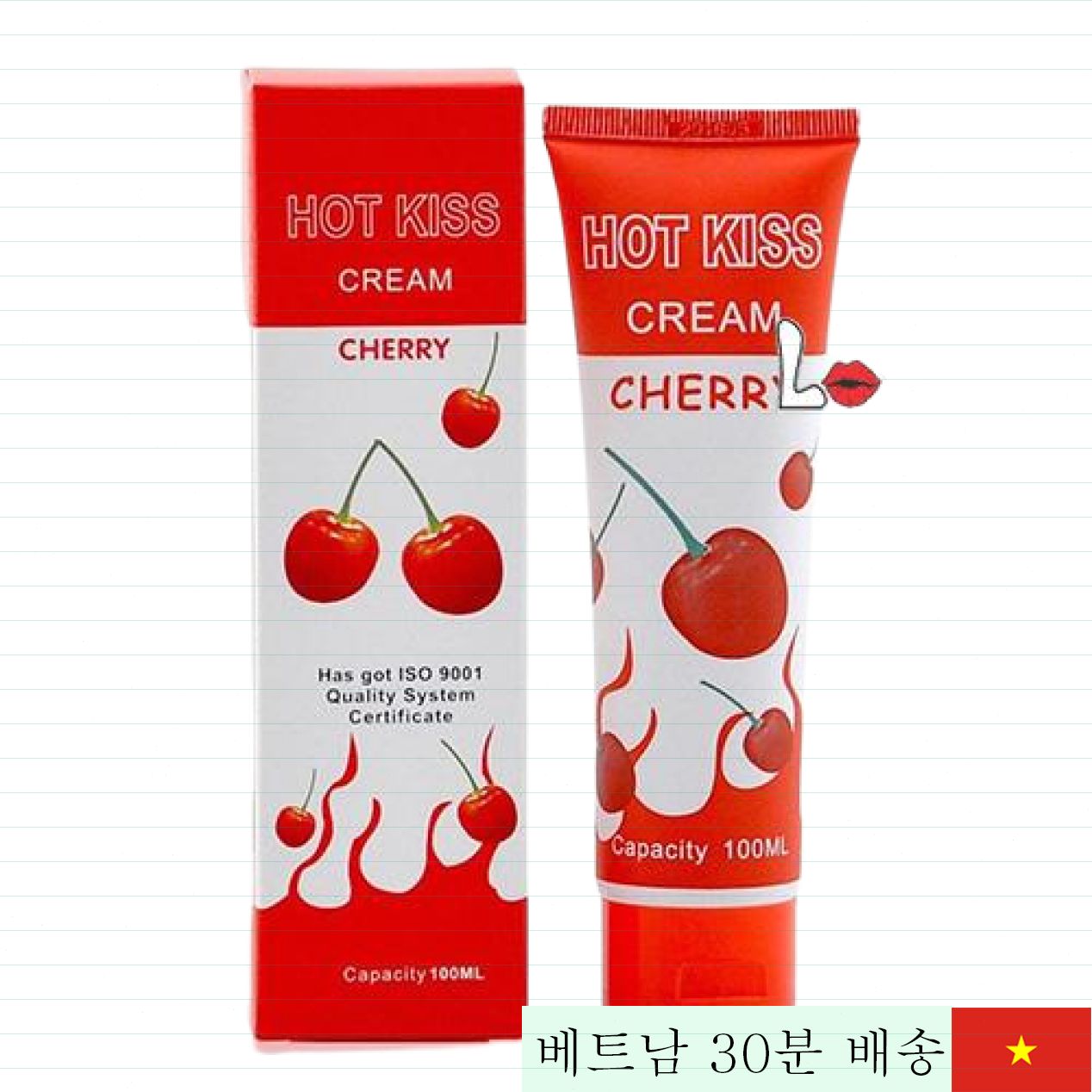 Hot Love Kiss 체리향 질 윤활제 촉촉한 쾌감 유지 