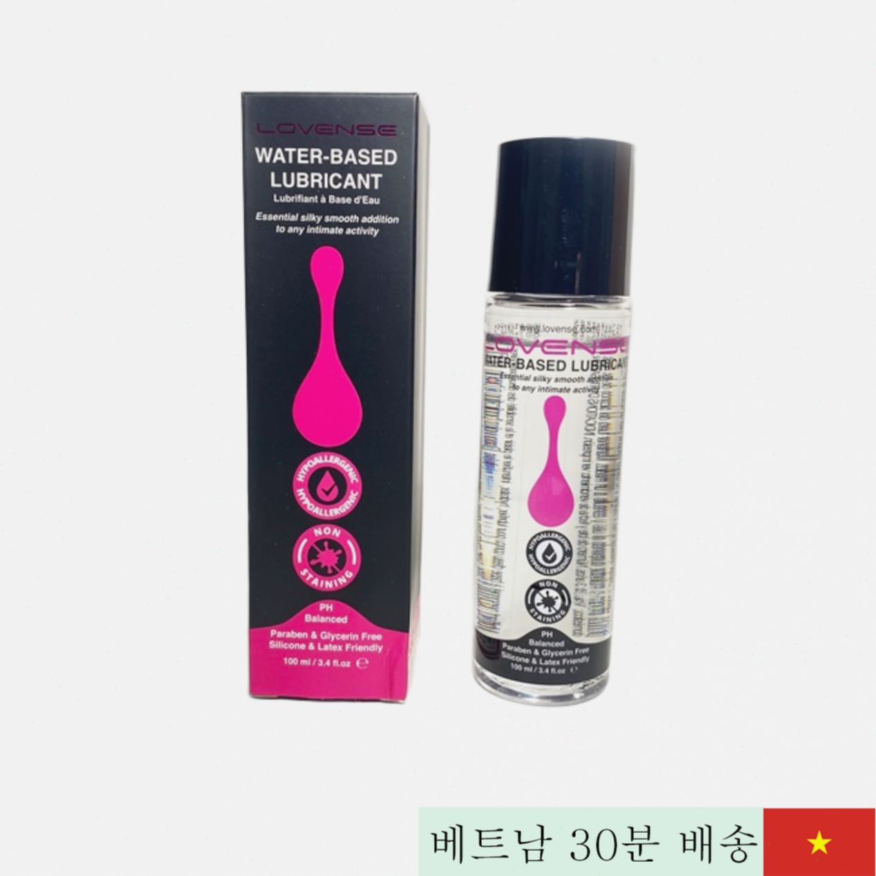 러브런스 워터 베이스 윤활제 100ml 피부 친화적 무자극 