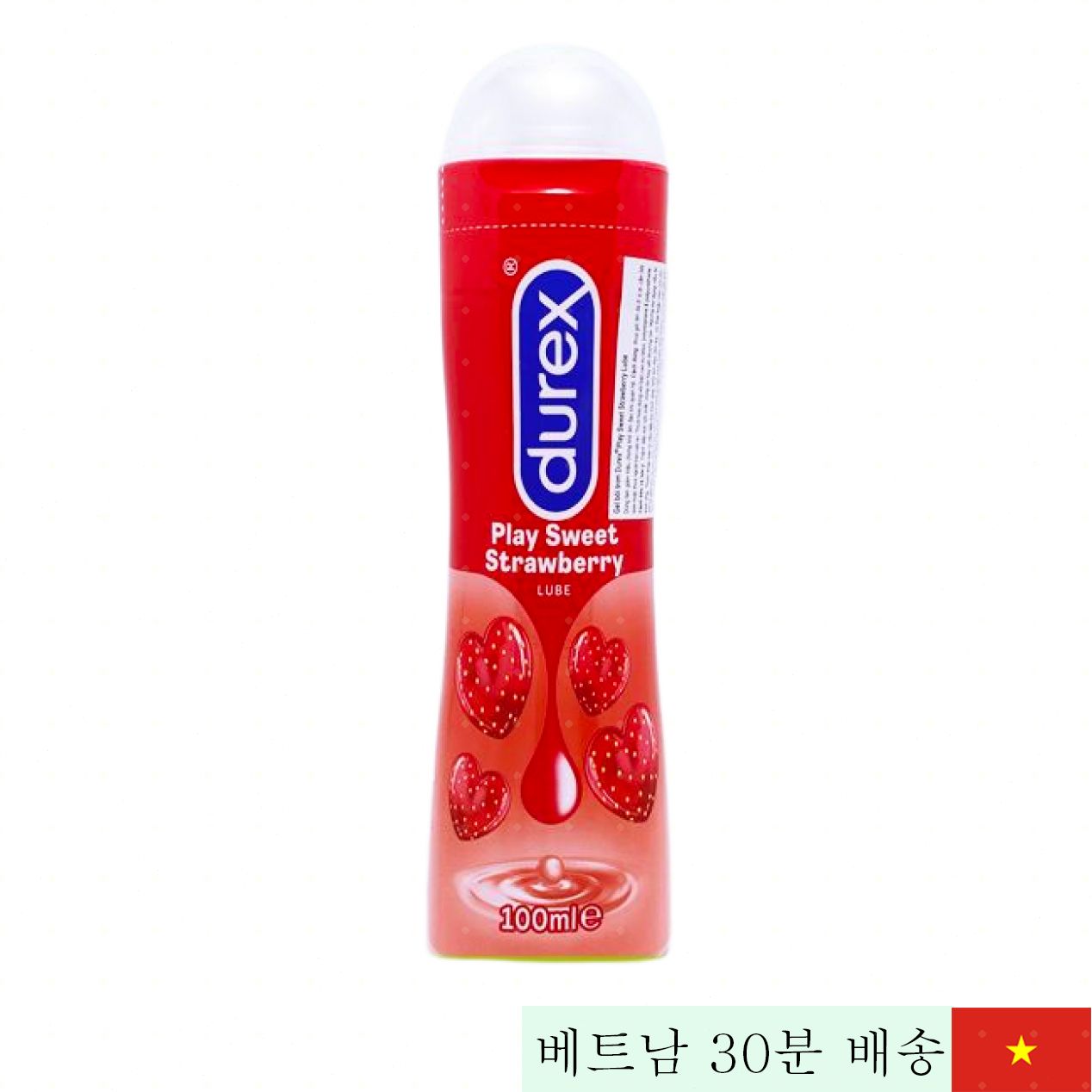 듀렉스 플레이 딸기향 윤활제 100ml 지속 촉촉함 쾌감 강화 