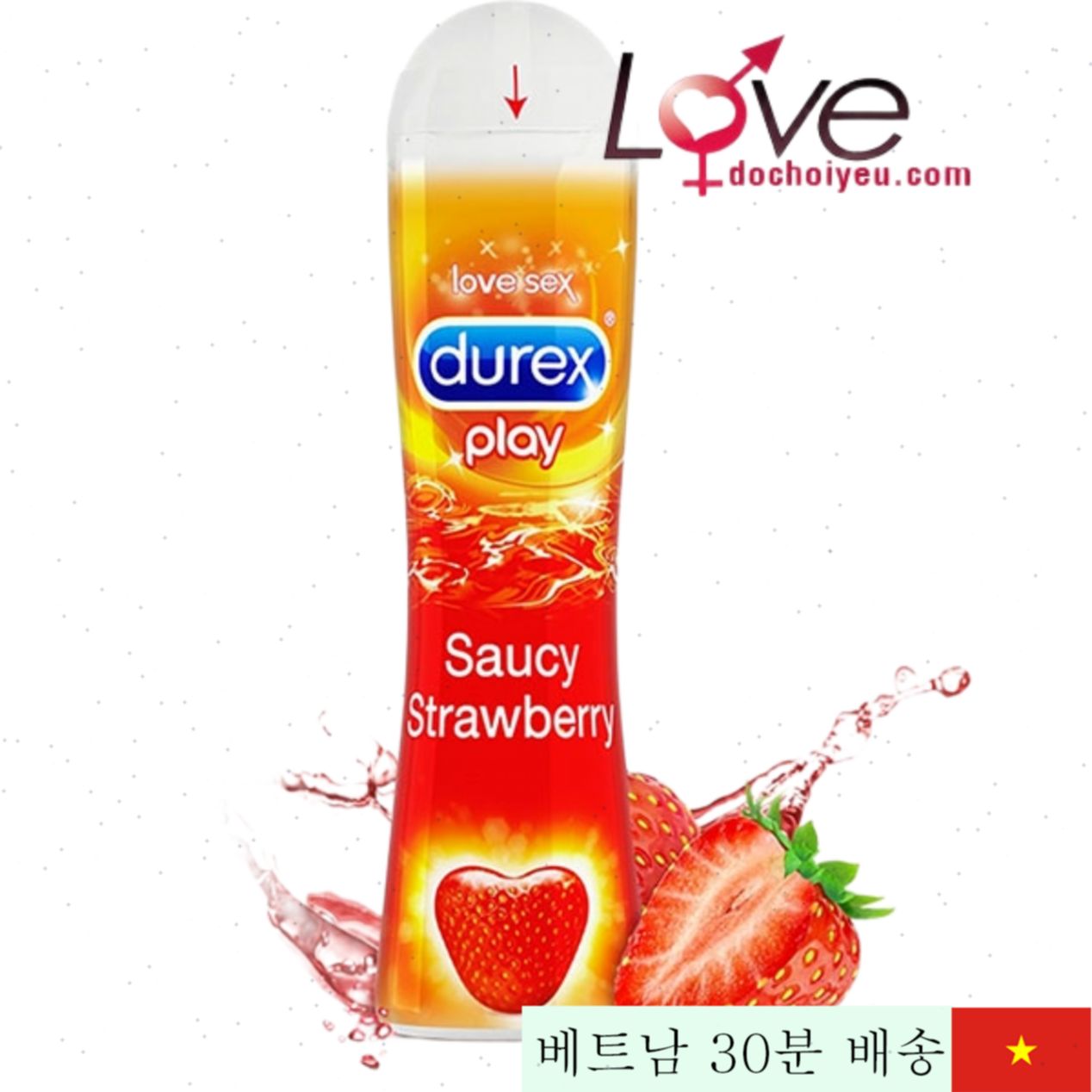 듀렉스 플레이 딸기향 천연 수용성 윤활제 100ml 