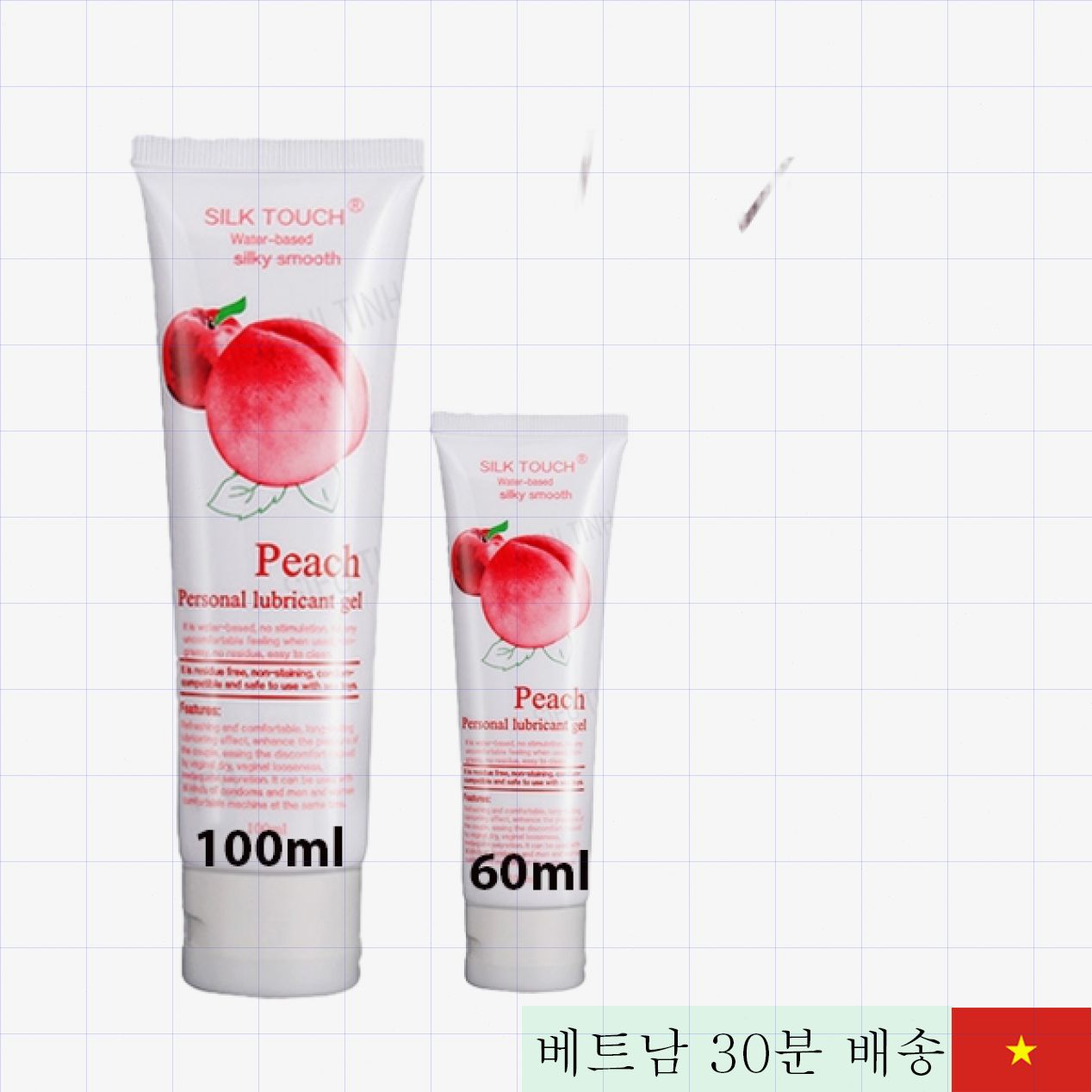 Silk Touch 복숭아향 수용성 윤활제 100ml 자연성분 