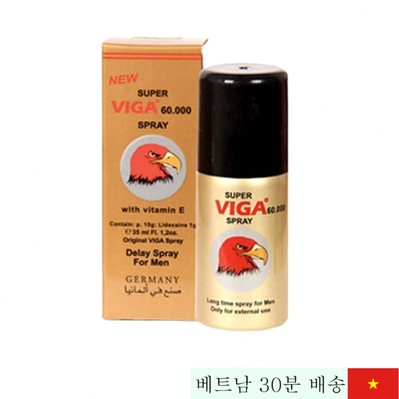 Viga 60000 지연 스프레이 천연성분 남성용 성기능 개선 