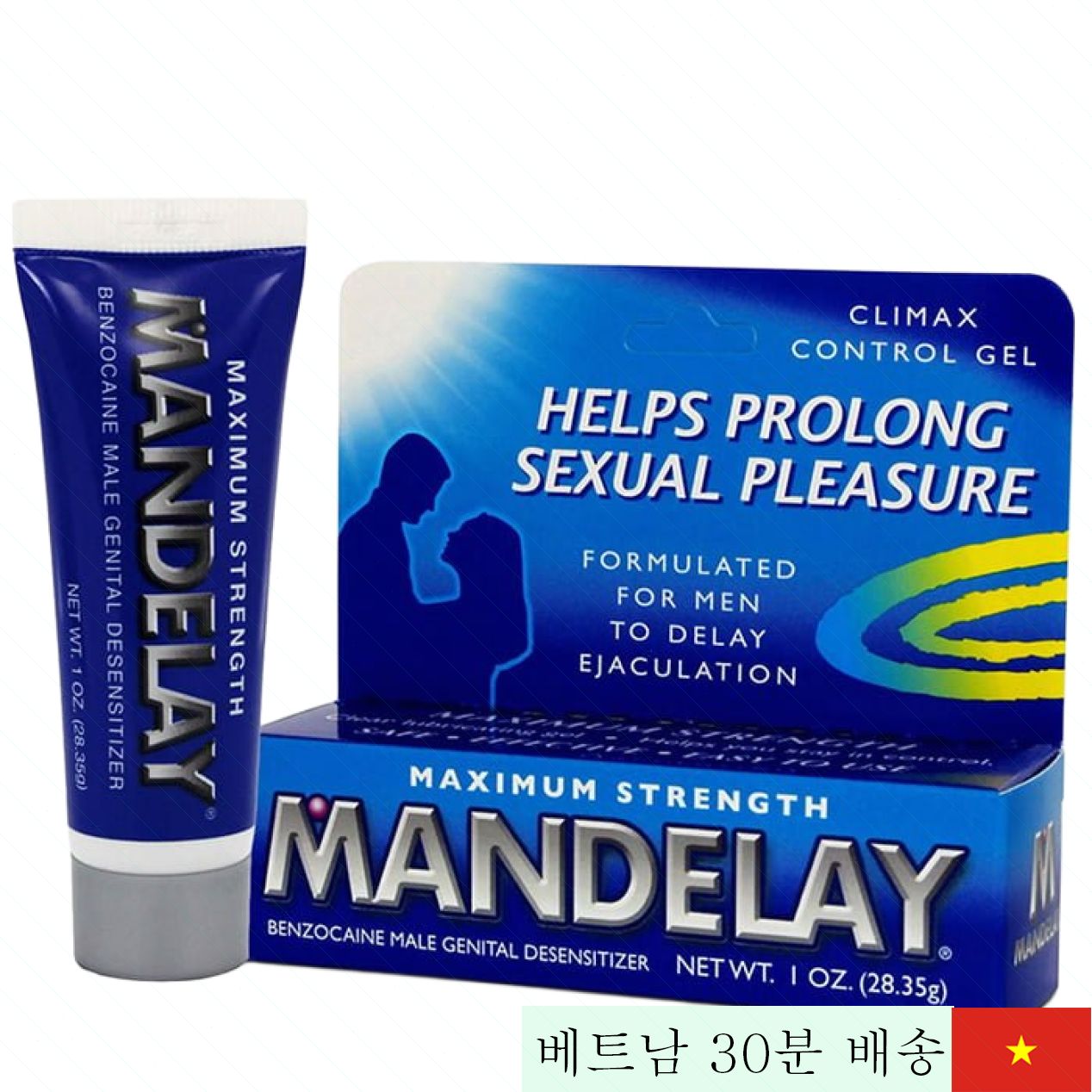 만델레이 지연 크림 미국산 25g 지속력 강화 