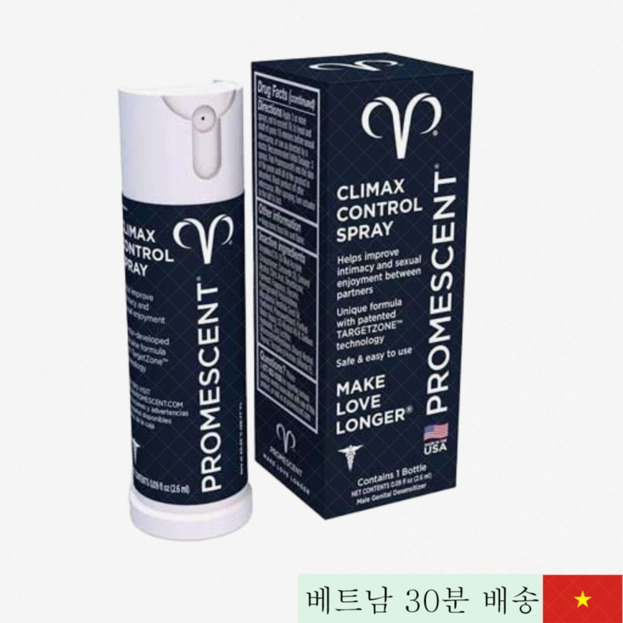 Promescent 조기 사정 방지 스프레이 Targetzone 기술 