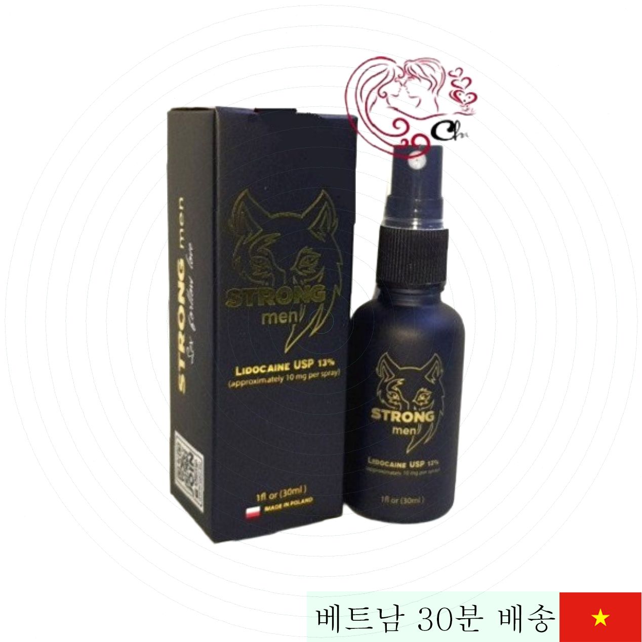Strong Men 지연 스프레이 30ml 민트향 발기 지속 효과 
