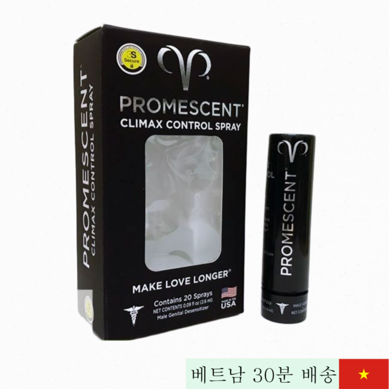 Promescent 딜레이 스프레이 2.6ml 조기 사정 방지 인기템 