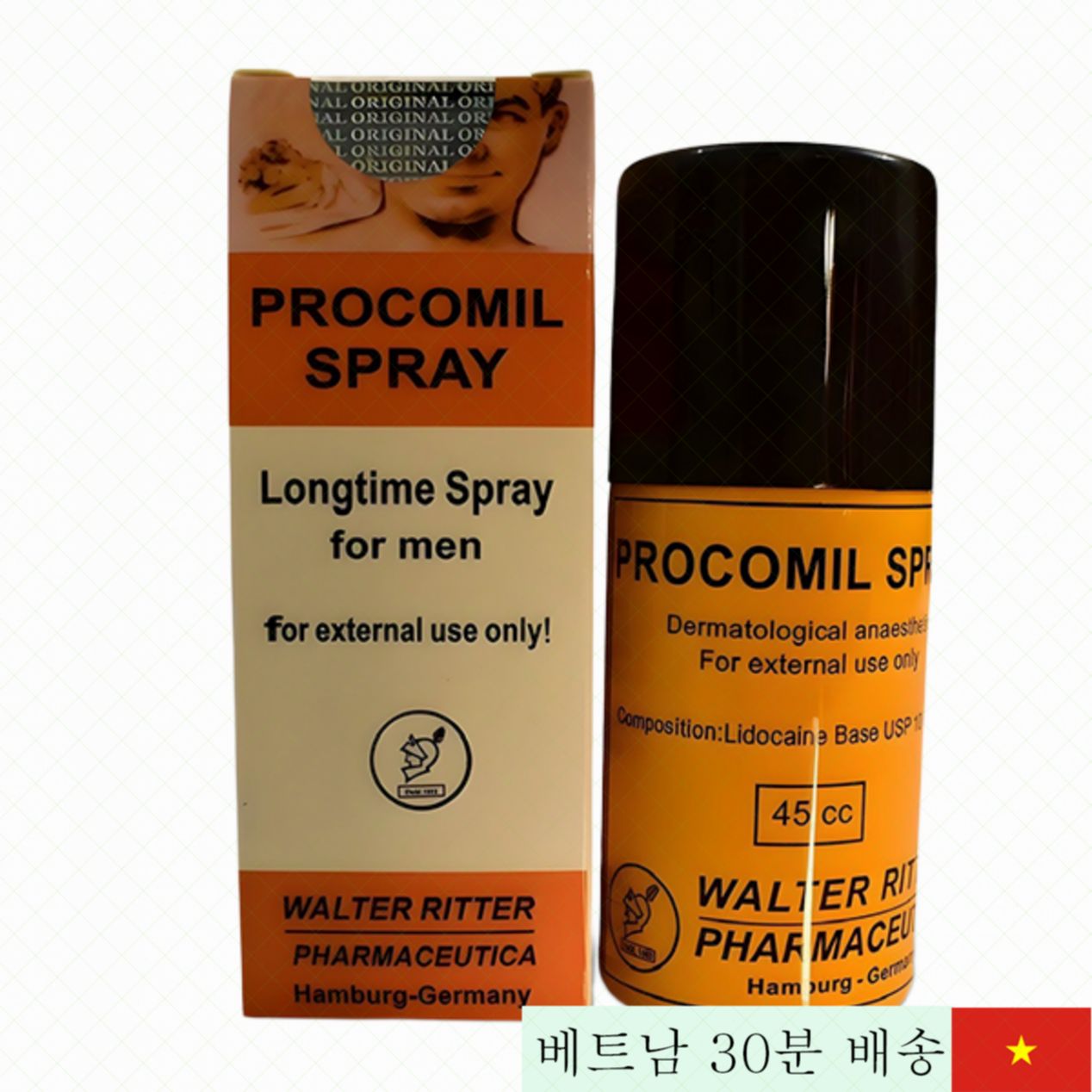 독일 Procomil Spray 45ml 정통 조루 방지 스프레이 