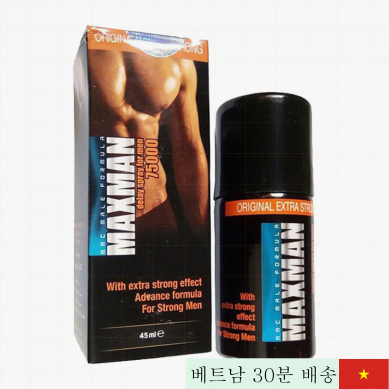 맥스맨 75000 지연 스프레이 45ml 리도카인 10% 빠른 효과 