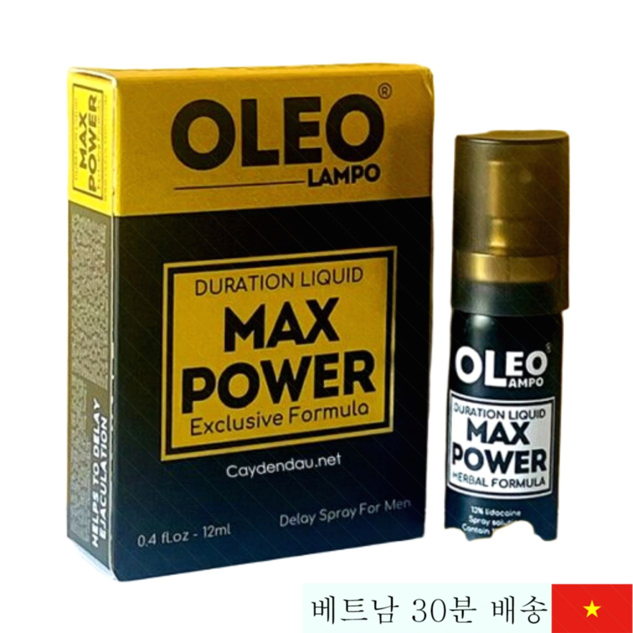 Oleo Max Power 조루 방지 스프레이 12ml 순한 포뮬러 