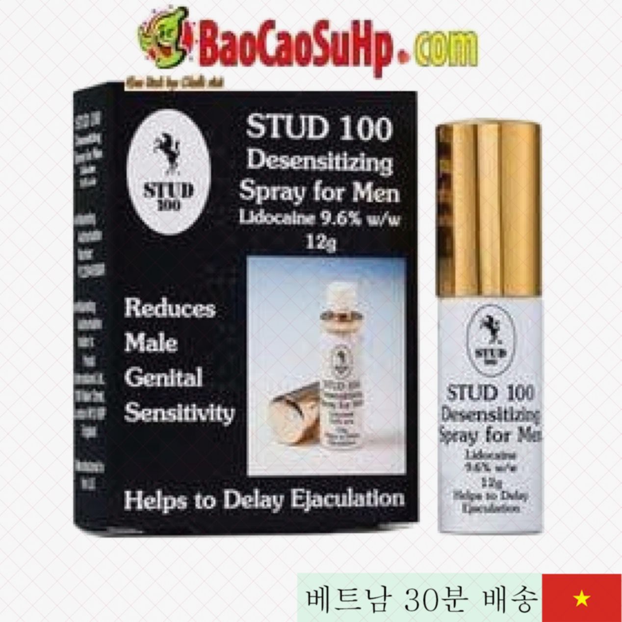 영국 스터드 100 골드 캡 정품 지연 스프레이 