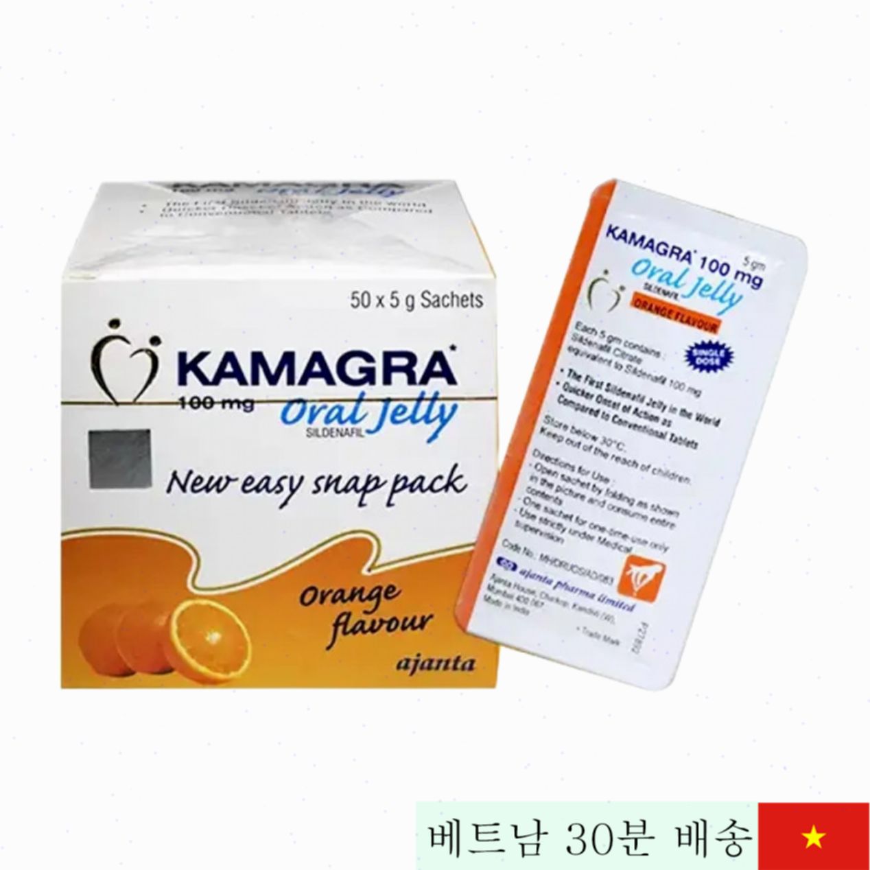 카마그라 오랄 젤리 100mg 50포과일맛 남성기능 향상 