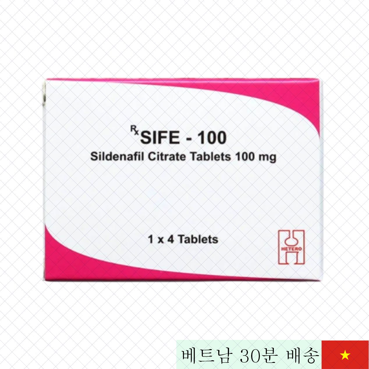 Sife 100 발기 강화 남성용 건강 보조제 4정 