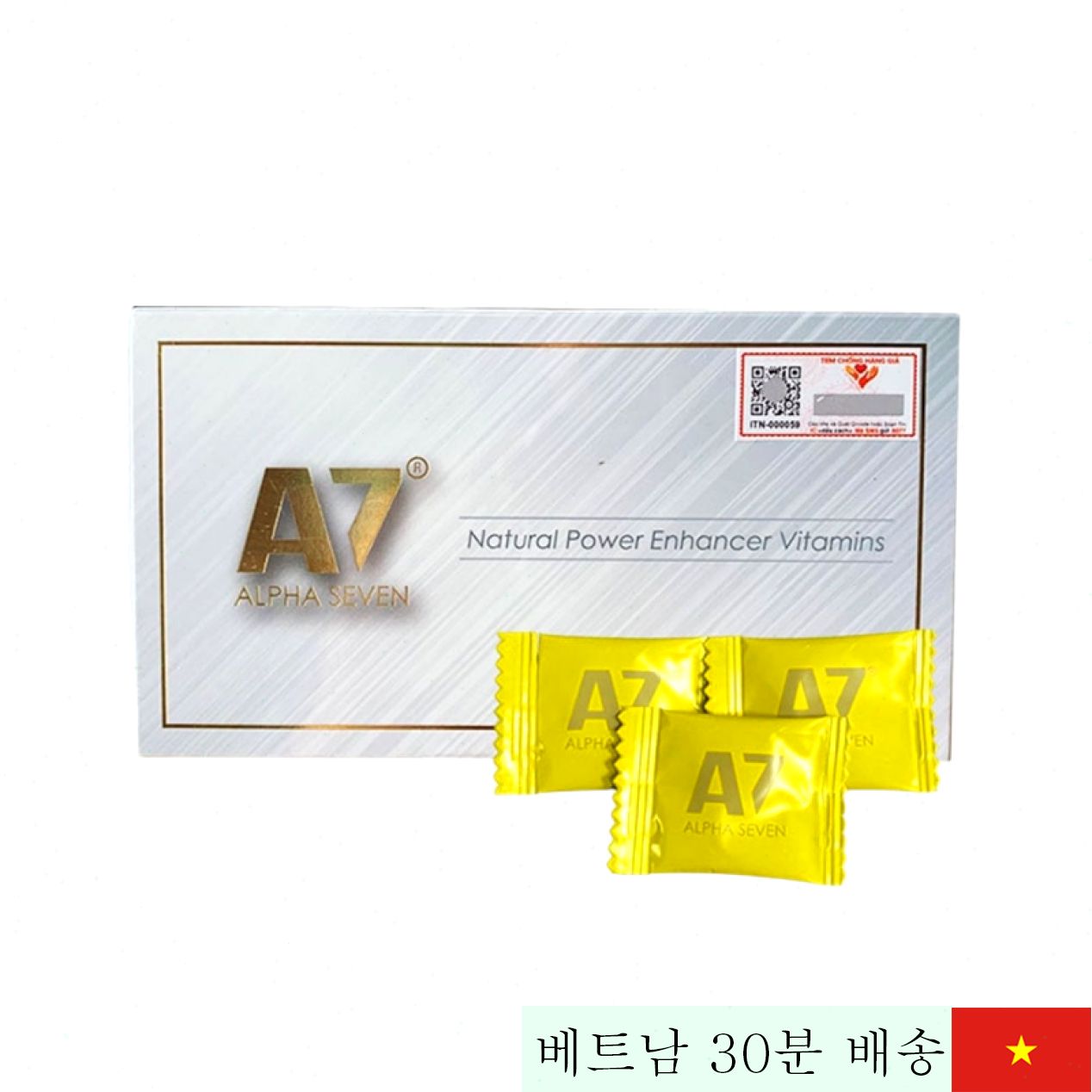 알파 세븐 A7 인삼 캔디 남성 에너지 부스터 