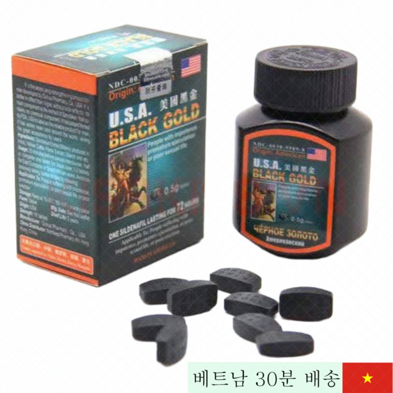 Black Gold USA 발기 개선 남성 영양제 16정 