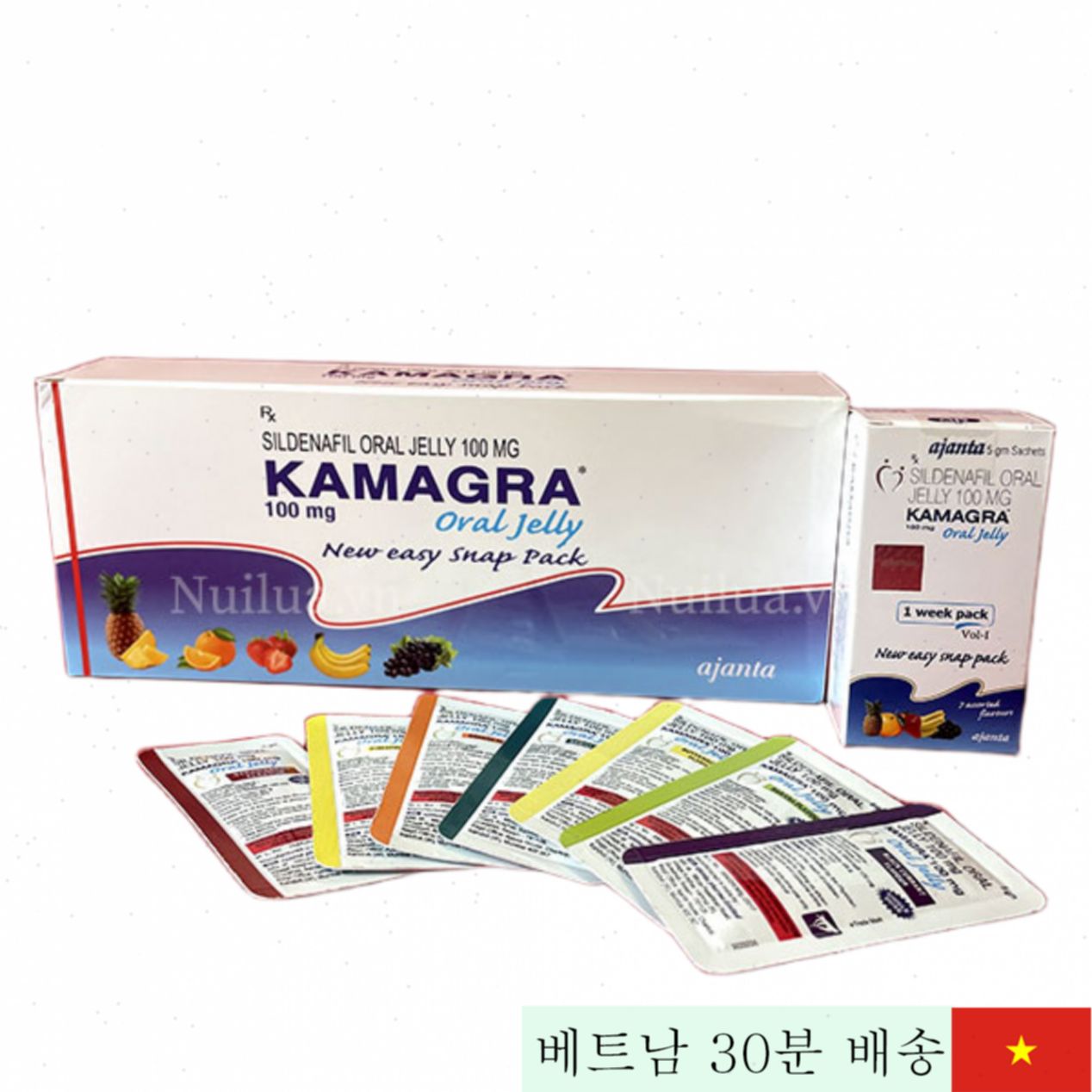 KAMAGRA ORAL JELLY 100mg 발기력 강화 젤 7포 세트 
