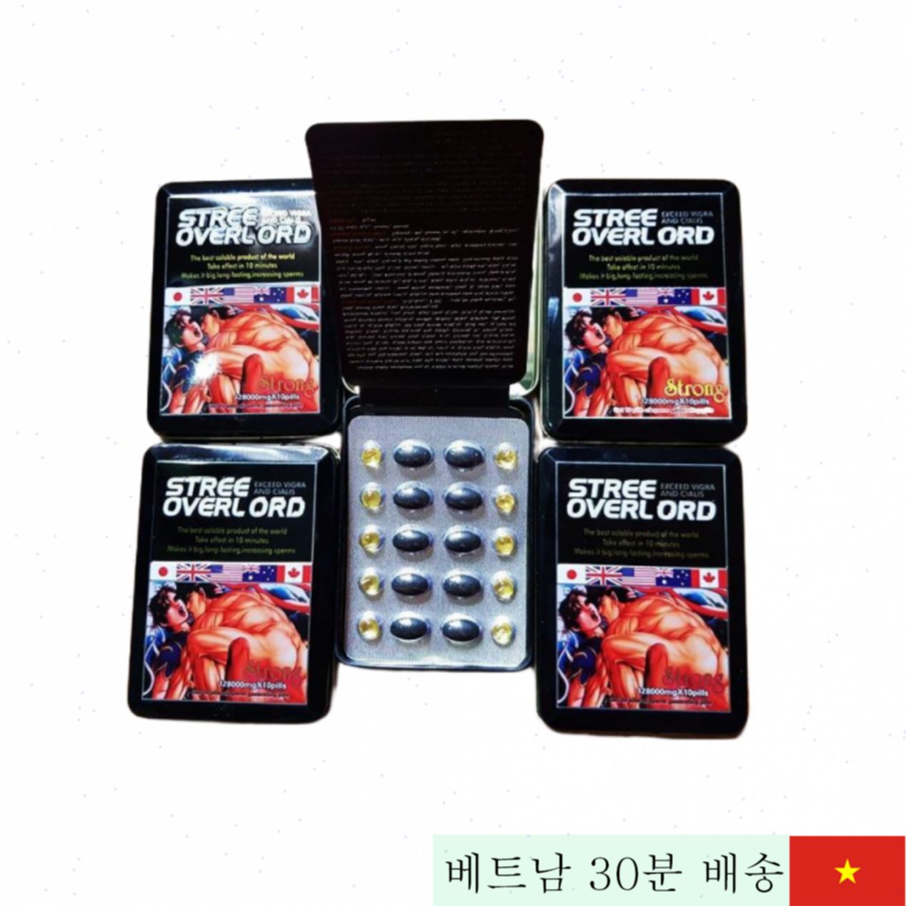 일본 직수입 Stree Overlord 남성용 성기능 강화 건강기능제 