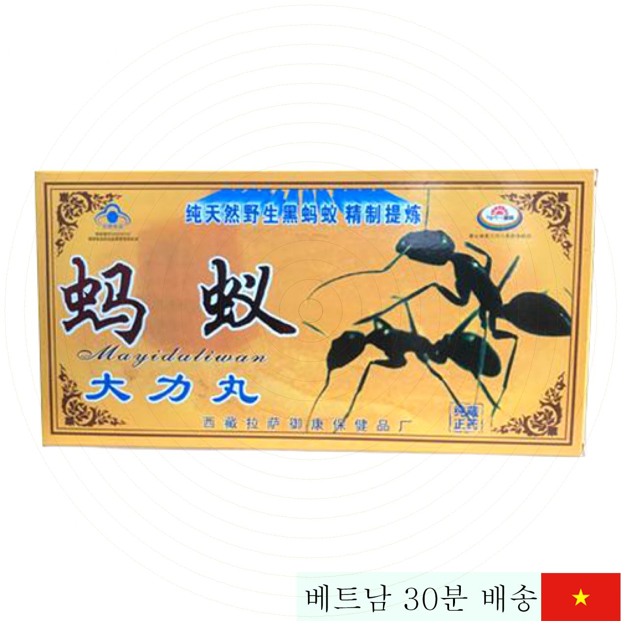 티베트 검정개미환 남성 활력 증진 천연 건강 보조제 