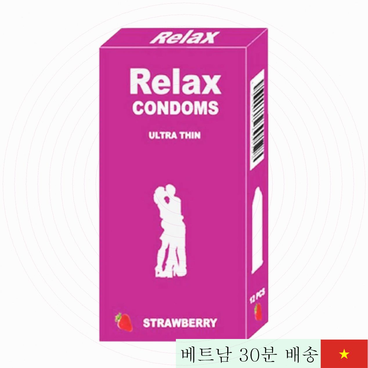딸기향 릴렉스 극박 콘돔 12개입 자연스러운 느낌 최고 