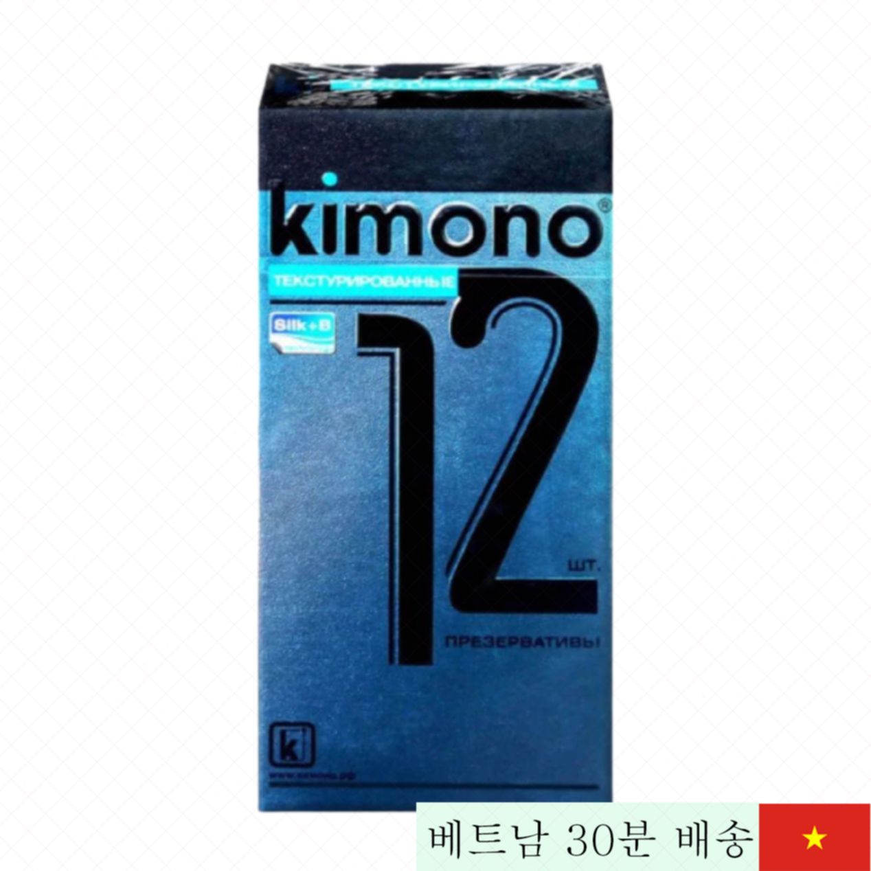 키모노 닷드 초박형 0.03mm 돌기 콘돔 러시아 정품 12개입 