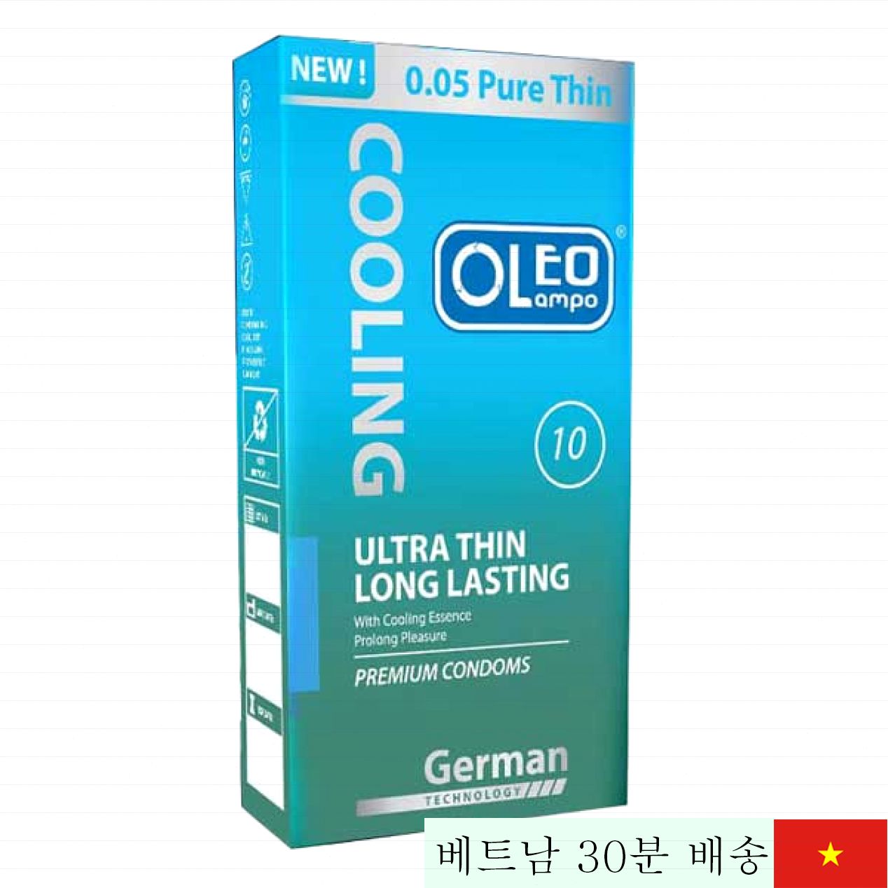 오레오 라임포 쿨링 민트향 연장 초박형 콘돔 
