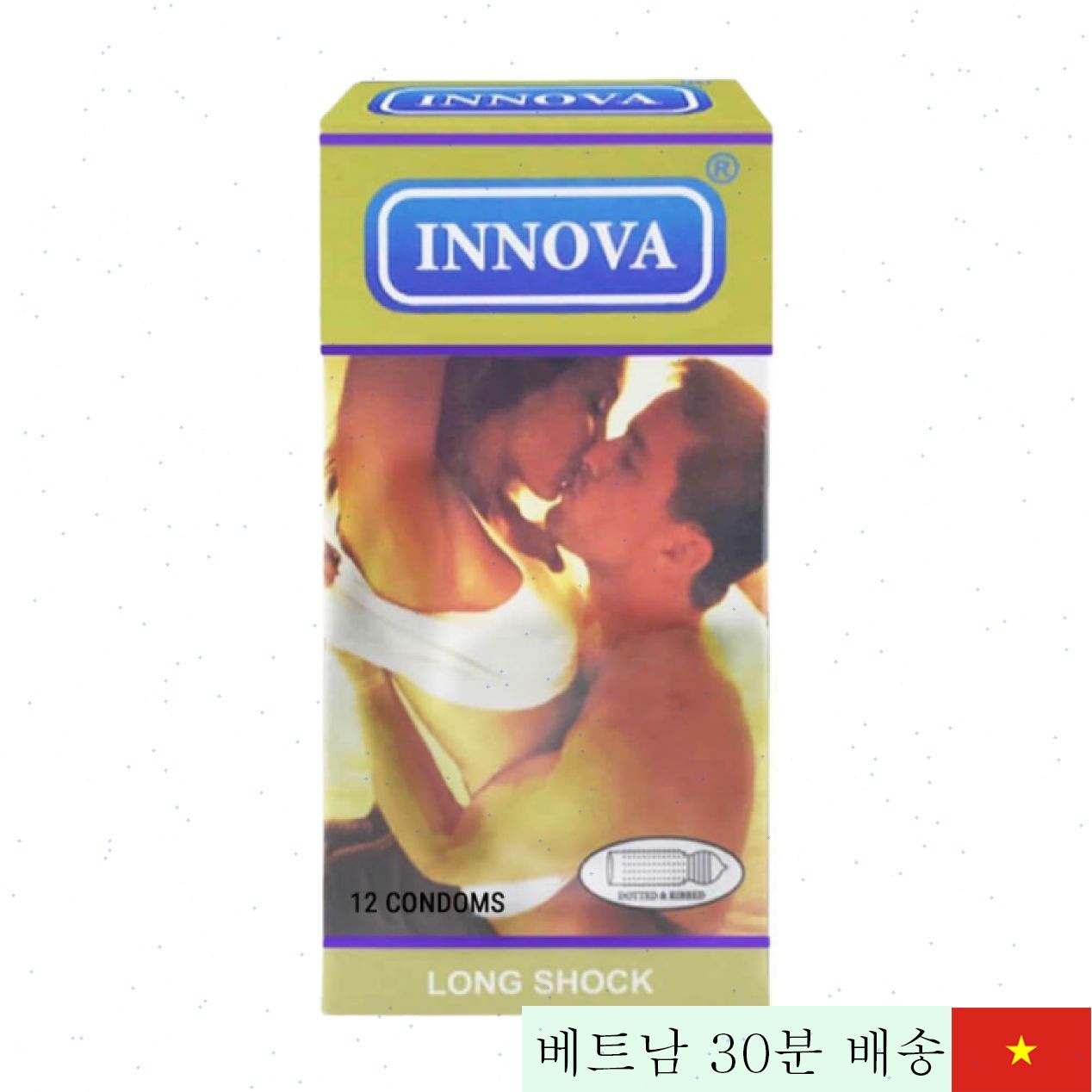 Innova 노란색 콘돔 지연효과 12개입 쾌감 증진 인기제품 