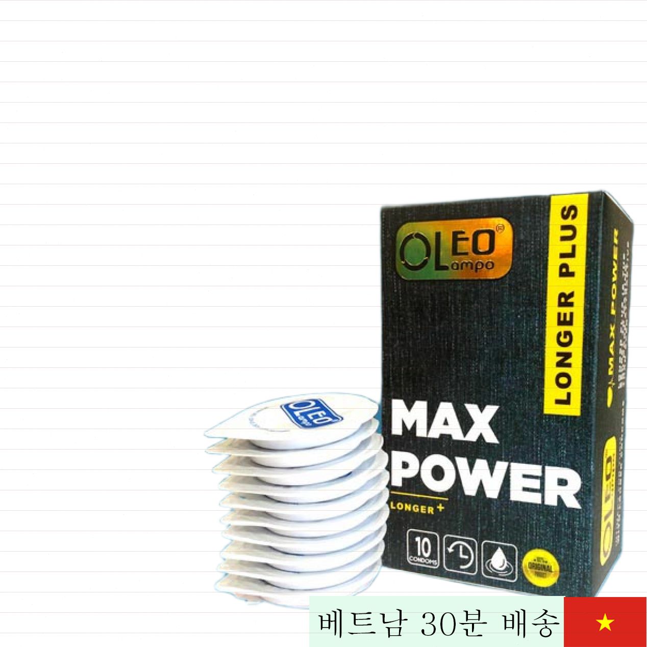 올레오 램포 맥스파워 돌기 콘돔 10개입 내구성 강함 