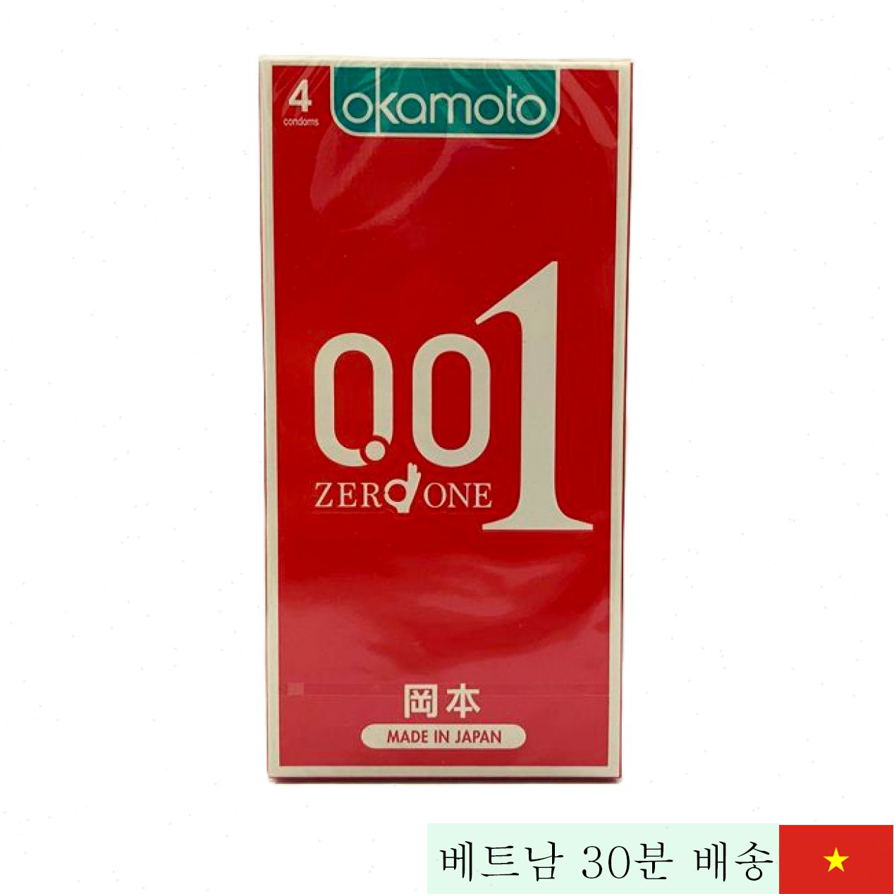 오카모토 제로원 0.01 초박형 프리미엄 콘돔 3개입 