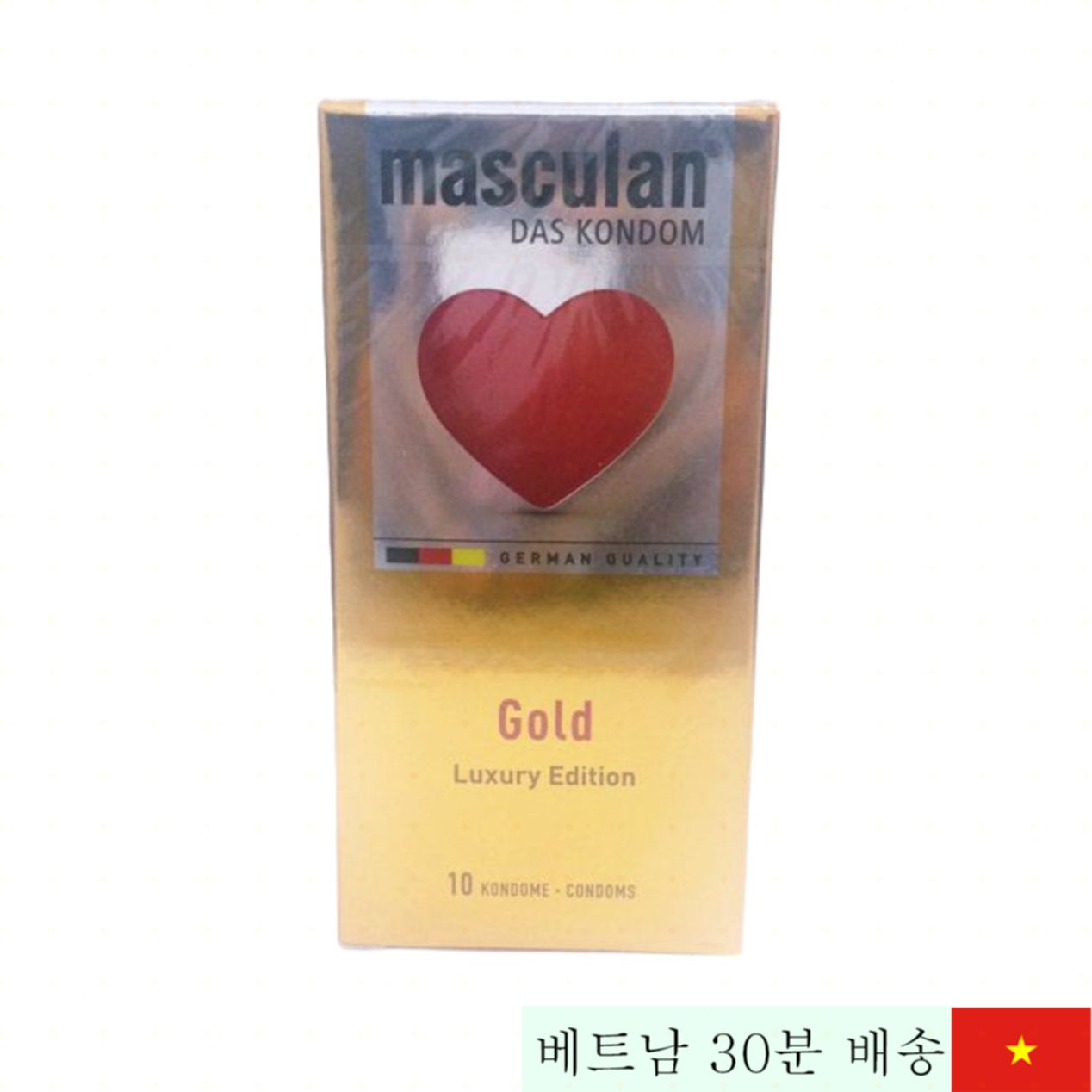 독일산 바닐라 향 콘돔 매스큘란 골드 얇고 자연스러운 느낌 