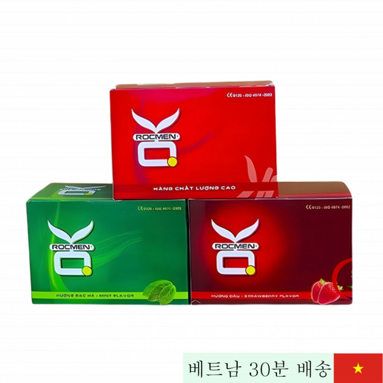 Rocmen OK 초박형 정품 콘돔 144개 실속 패키지 