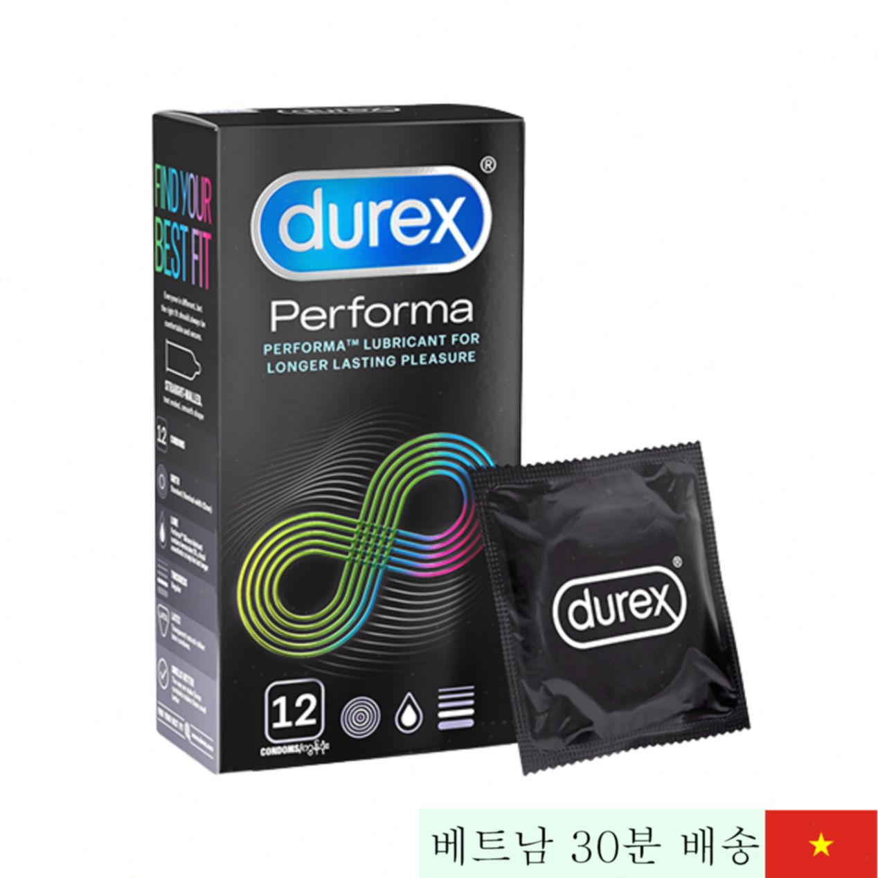 두렉스 퍼포마 12초극 한박스 10개 오랄 성관계 지연형 