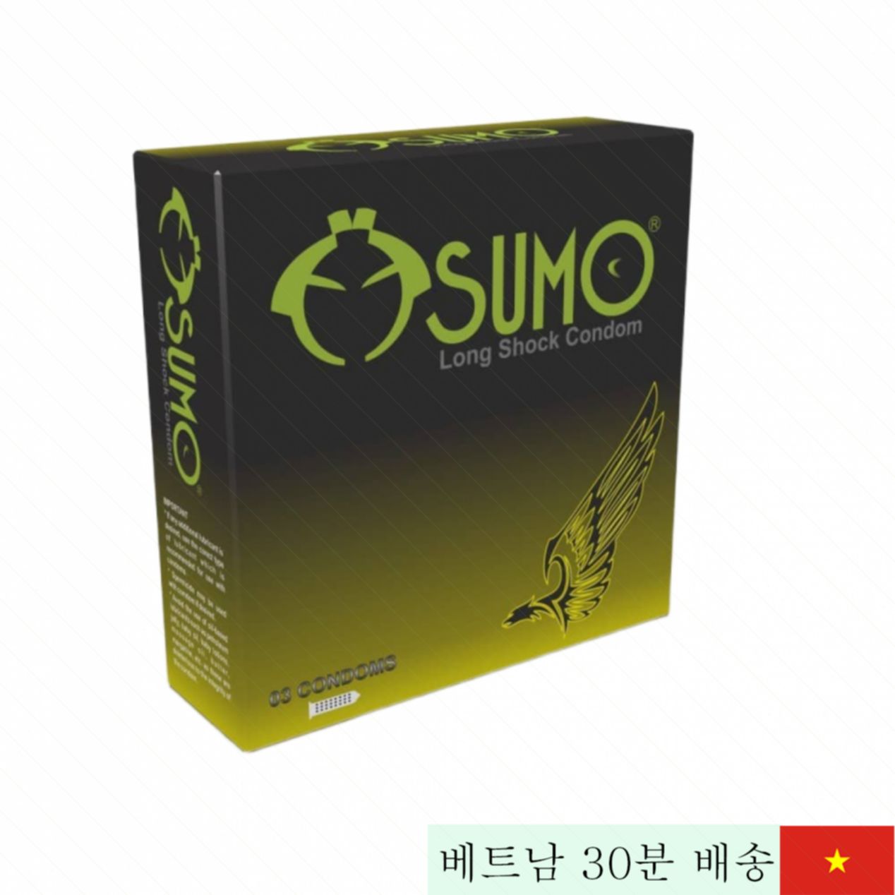 Sumo Long Shock 콘돔 남성 지연 효과 특수 설계 