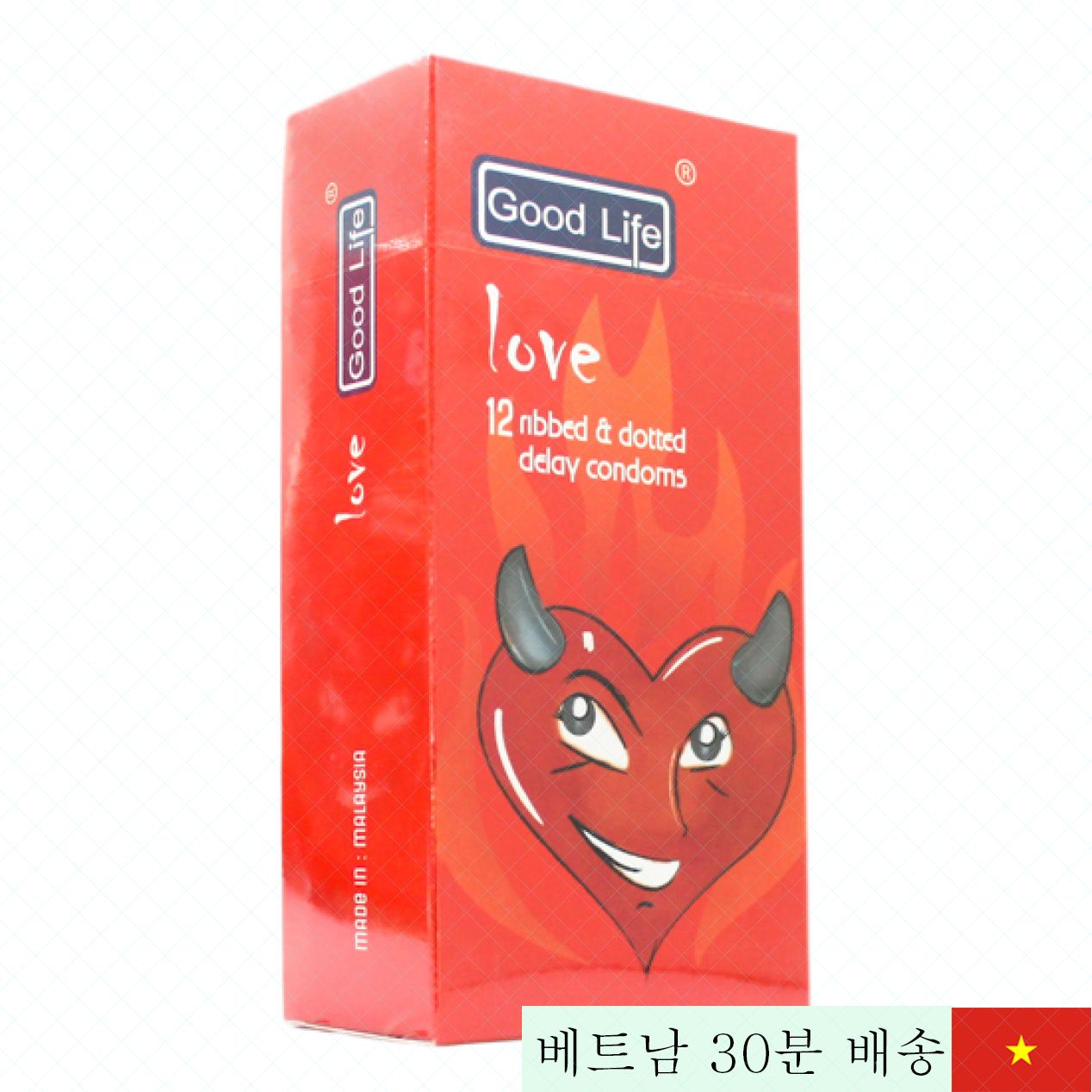 Good Life Love 돌기 콘돔 멀티 기능 지연 젤 포함 