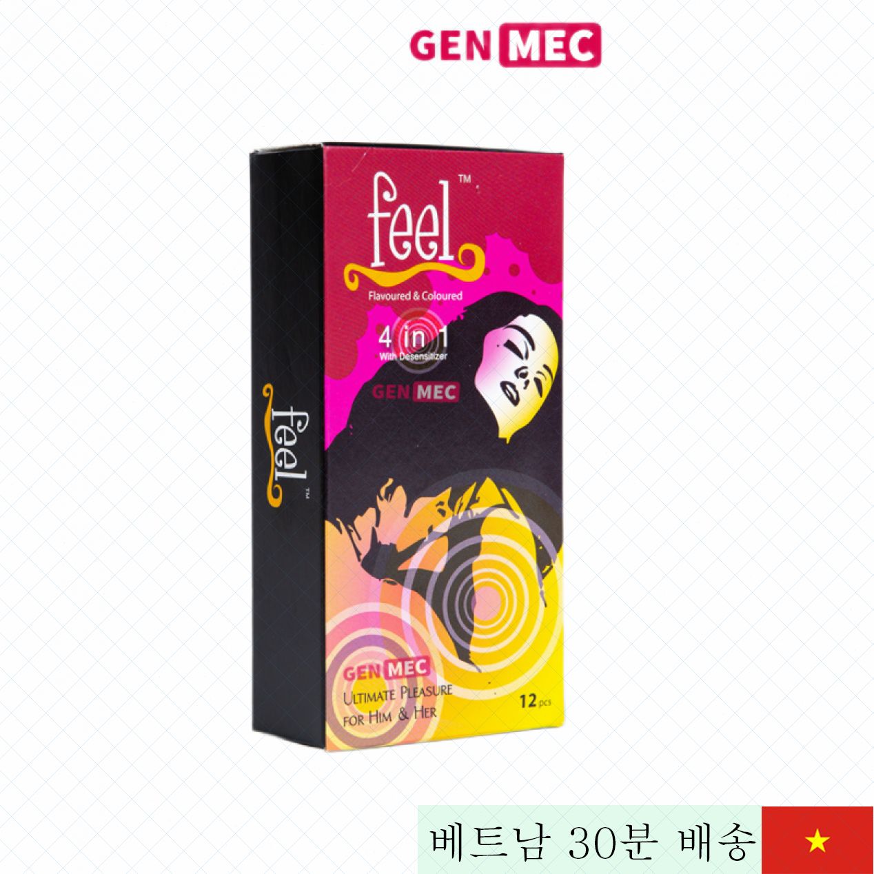 Liti 4in1 출혈 억제 초박형 진동 콘돔 의료용 진통 젤 포함 