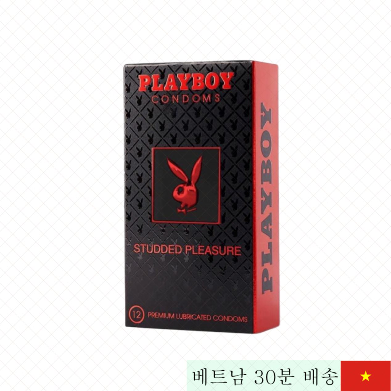 PlayBoy USA 수입 초박형 지연 콘돔 4in1 기능성 