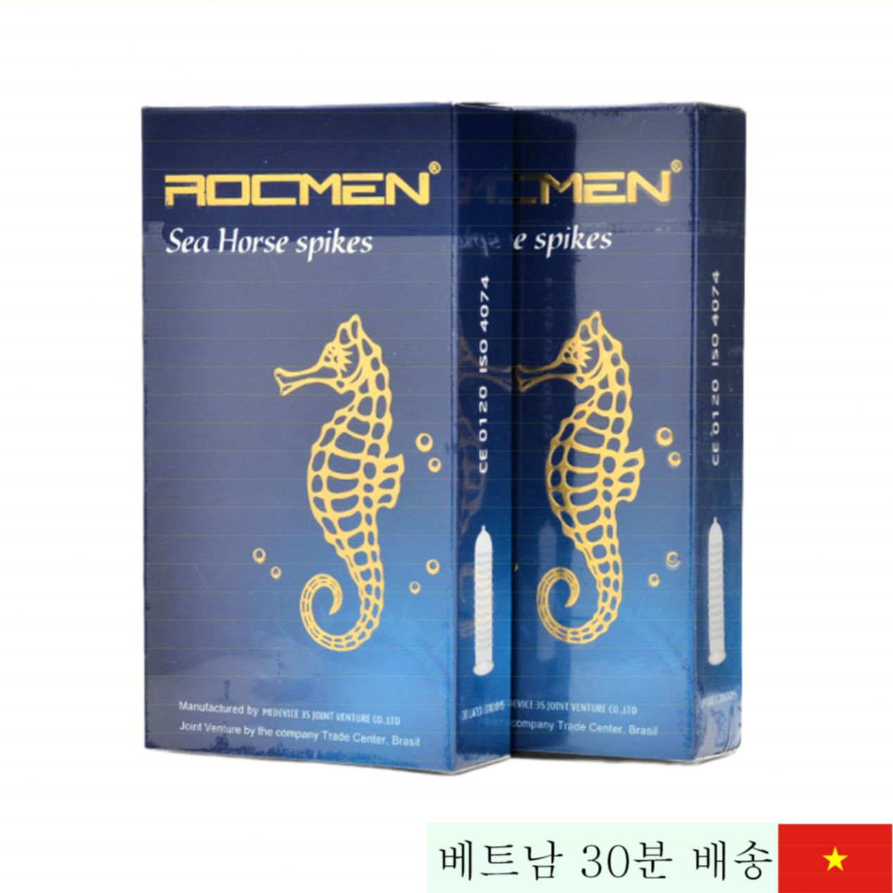 ROC메n 슈퍼 씬 스파이크 콘돔 지연 + 자극 효과 52mm 