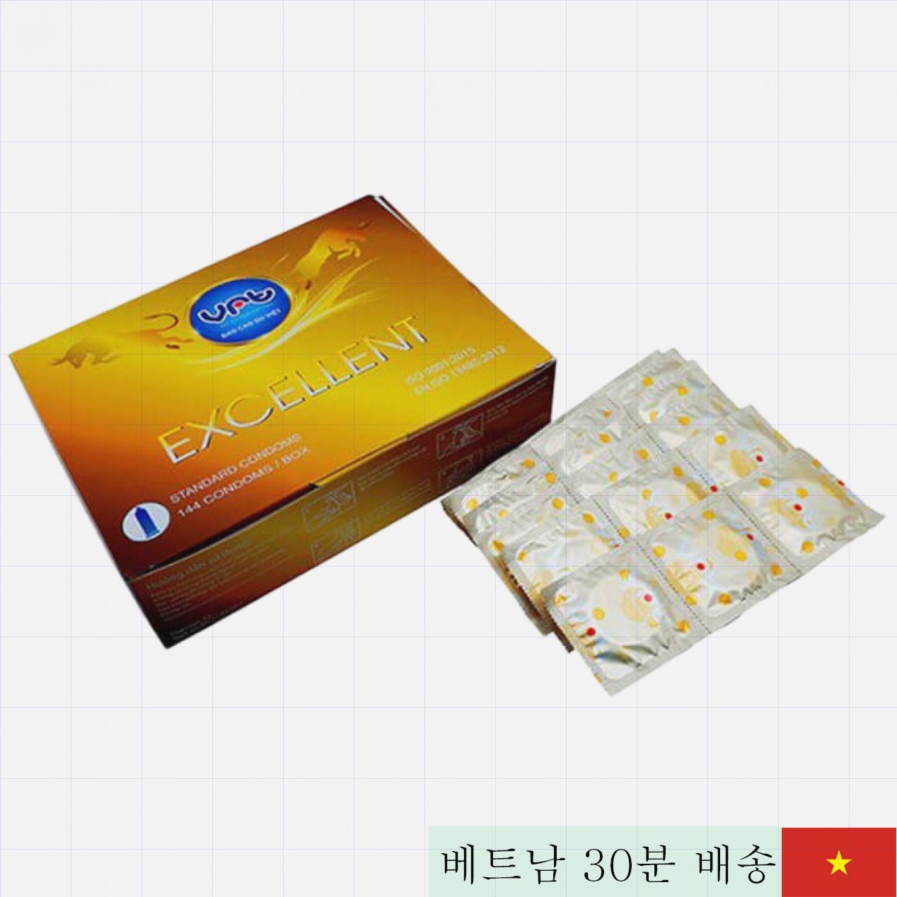 베트남산 합리적가격 VRT 콘돔 144개 대용량 패키지 